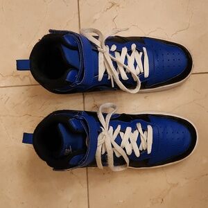 Nike Court Borough Mid 2 Black Game Royal (GS) Size 7Youth. Great condition.